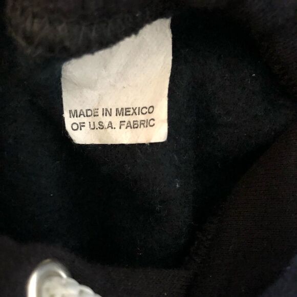 Nice Black One Size Thick Hoodie with Front Print - Picture 3 of 5